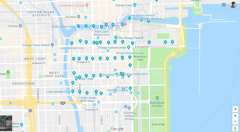 Here’s a roughly plotted course of all the intersections I tested while searching for 5G in The Loop.